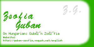 zsofia guban business card